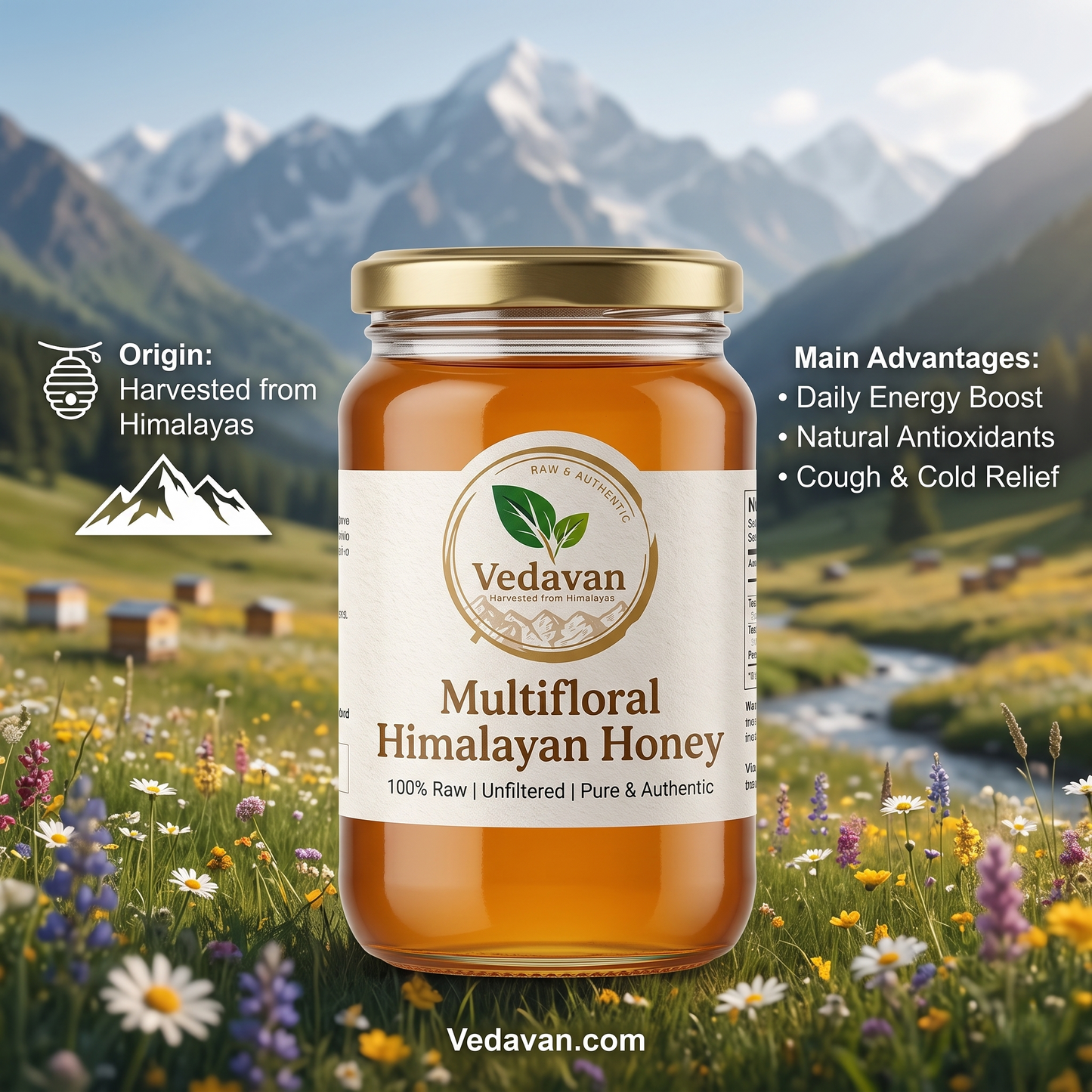 Vedavan Raw Multifloral Himalayan Honey