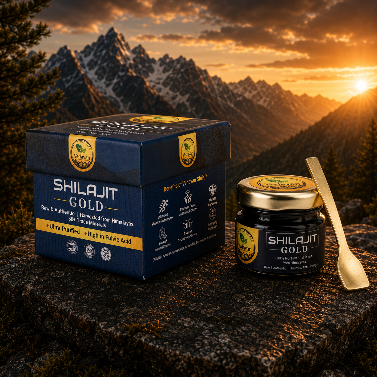 Vedavan Shilajit Gold Resin - Premium Strength & Stamina Formula 20gm