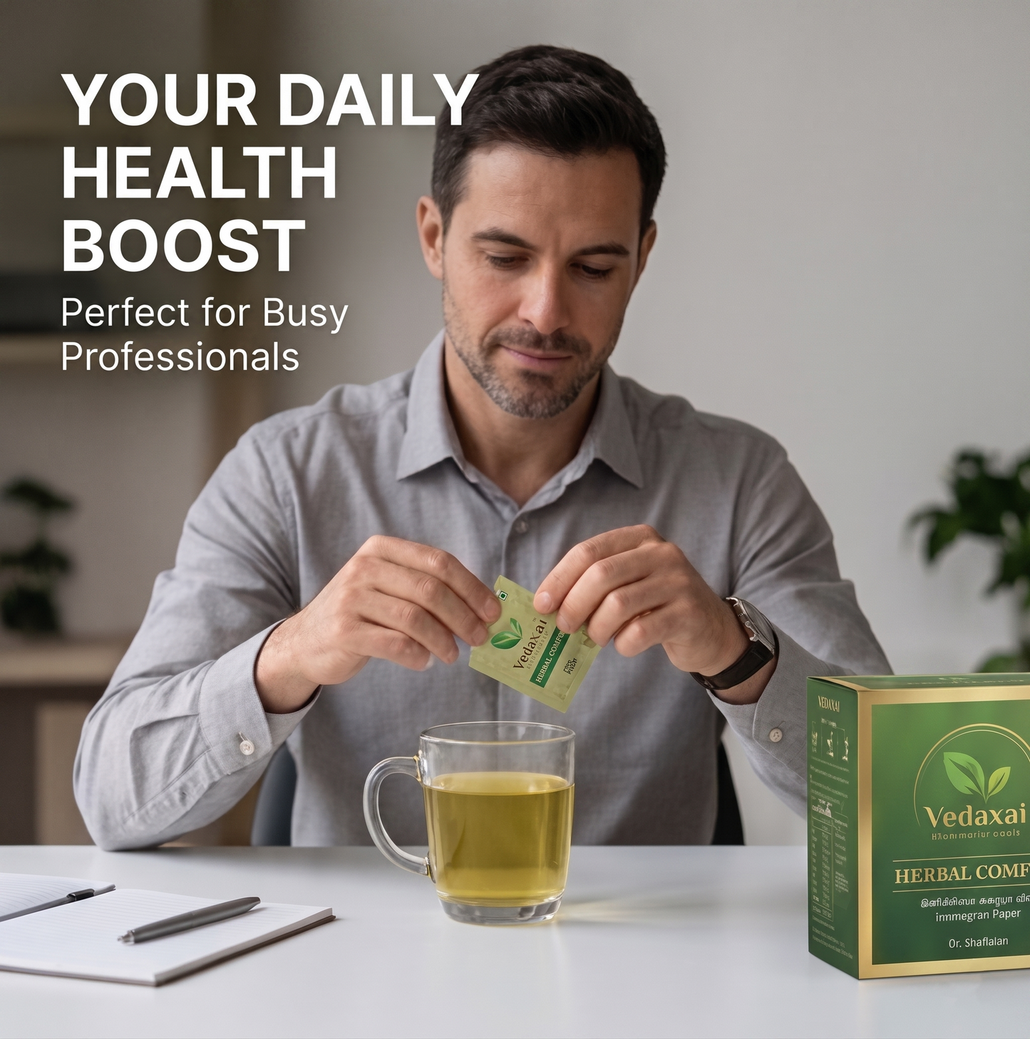 Vedavan Pure Himalayan Moringa Powder | 100% Natural Superfood Sachets