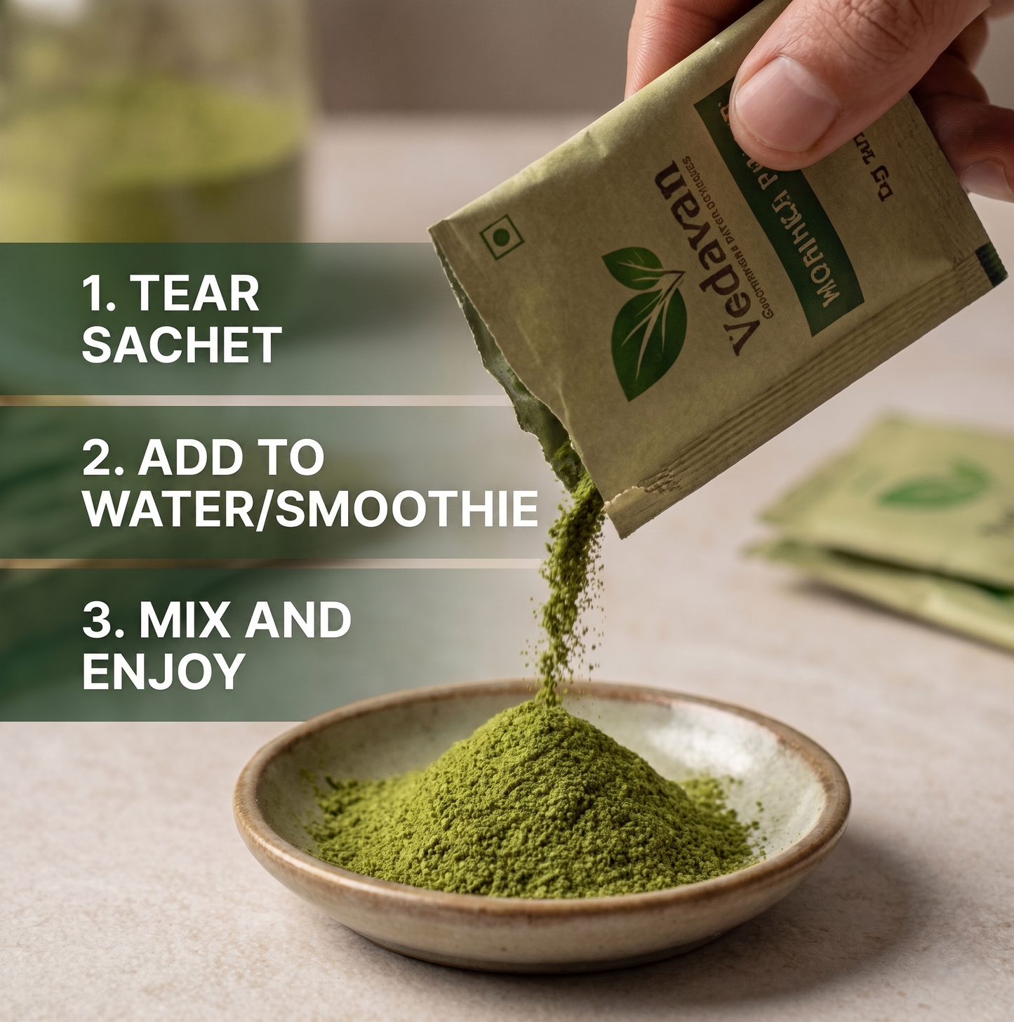 Vedavan Pure Himalayan Moringa Powder | 100% Natural Superfood Sachets