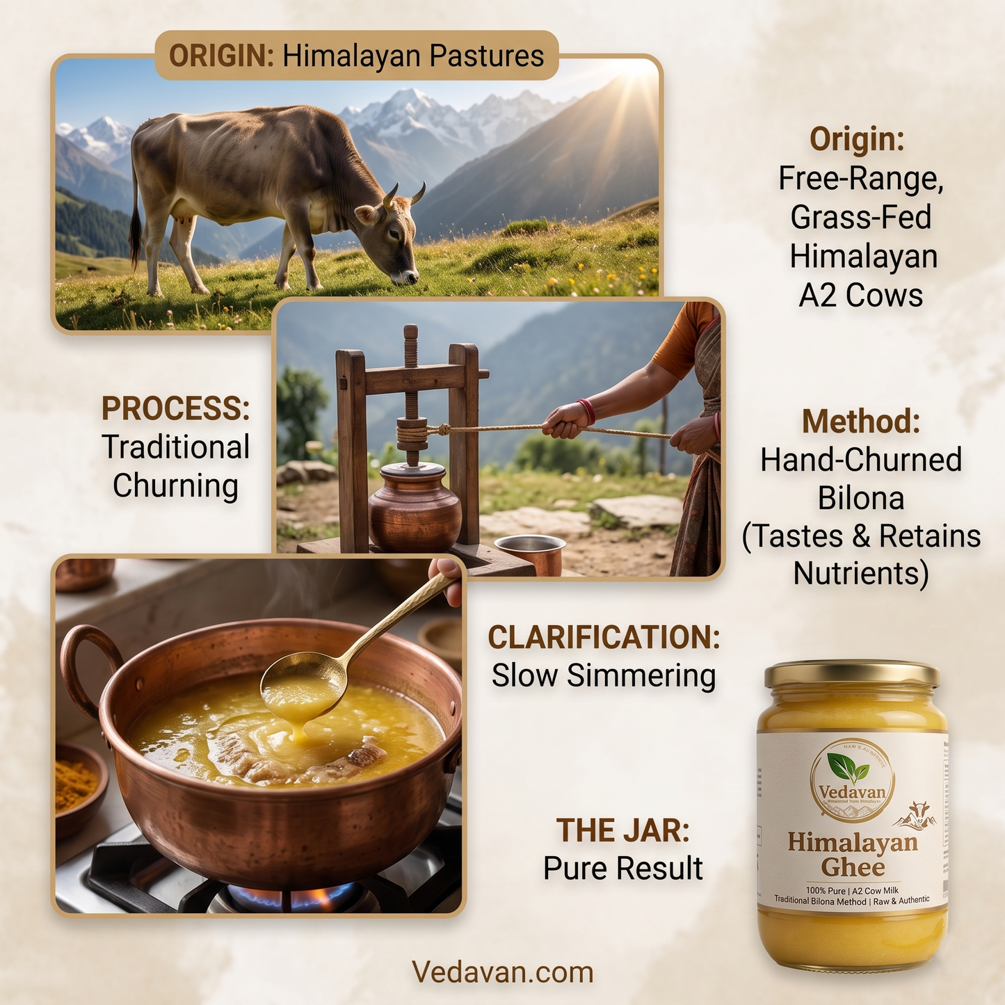 Vedavan Authentic Himalayan A2 Bilona Ghee