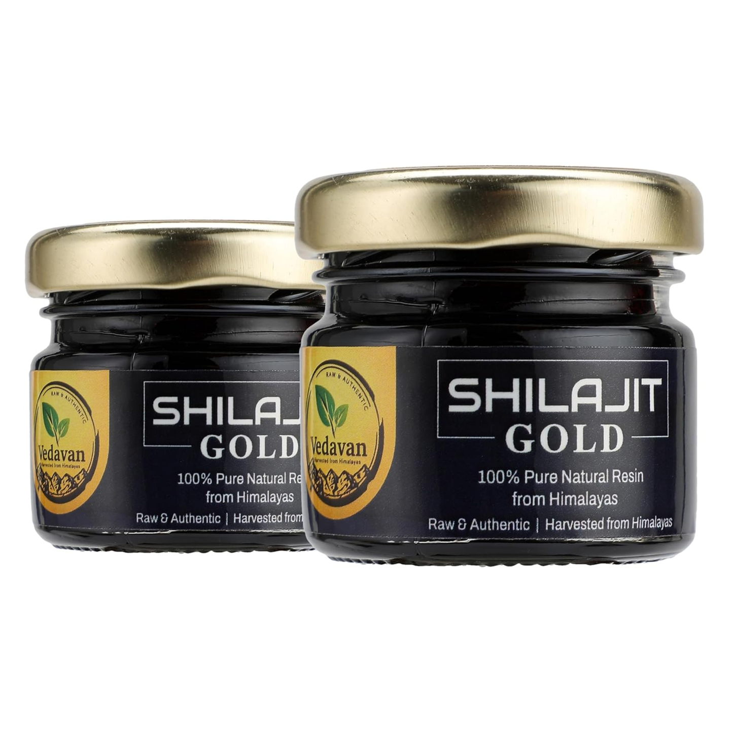 Vedavan Shilajit Gold Resin Combo Pack for Strength, Stamina, and Vitality (2 x 20g Packs)